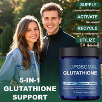 Capsules de glutathion liposomal avec resvératrol, vitamine C, riboflavine, sélénium, 60 unités, complément alimentaire