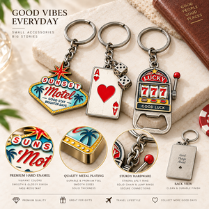 Porte-clés rétro personnalisés en métal, porte-clés de voyage porte-bonheur, finition antique, porte-clés souvenir, fabricant OEM avec logo personnalisé - Product Image 3