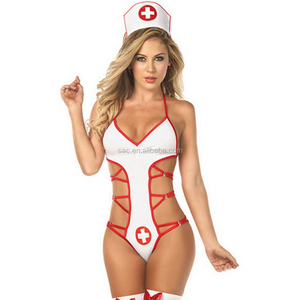 T837 Halloween Cosplay gioco di ruolo erotico bianco Backless Babydoll Lingerie <span class=keywords><strong>Costume</strong></span> da <span class=keywords><strong>infermiera</strong></span> <span class=keywords><strong>Costume</strong></span> <span class=keywords><strong>Sexy</strong></span> - Product Image 2