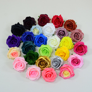 Rosas Artificiales Dongchen Crafts, Cabeza de Rosa Mediana de Poliéster, Decoraciones para Bodas, Accesorios para Paredes Florales, Arreglos DIY - Product Image 1