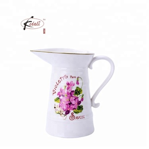 Bán buôn nhà bếp trang trí nước gốm Jug thân thiện với môi Đồ đá in bình nước - Product Image 4