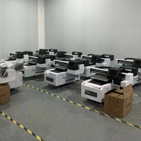 Printer UV A2 40*50 4050 Printer Flatbed UV Dual XP600 I1600 I3200 Printhead untuk Akrilik PVC Botol Mug Sumbu Rotari Pencetakan UV