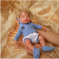 Poupée Bébé Reborn Prématuré 3kg en Silicone Solide, Cheveux Implantés, Peau Peinte à la Main, Texture 3D Réaliste, Jouet de Simulation