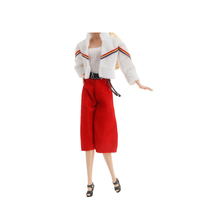 Nouvelle robe mini mode pour poupée de 11 pouces (30 cm) à 6 points, magnifique ensemble rose mignon en coton (manteau, pantalon, jupe) – Vêtements en gros