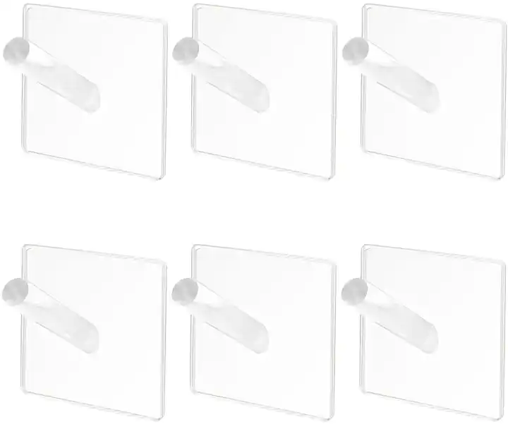 acrylic clear hooks for wall adhesive