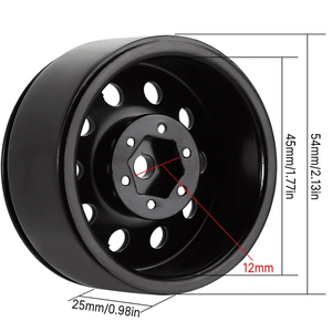 4 cái kim loại beadlock 1.9in bánh xe vành bánh xe trung tâm 10 lỗ tròn cho 1/10 RC Crawler xe Traxxas trx4 <span class=keywords><strong>D90</strong></span> trục SCX10 90046 RC bộ phận - Product Image 3