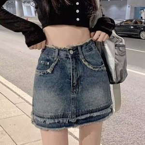 <span class=keywords><strong>Jupe</strong></span> trapèze <span class=keywords><strong>en</strong></span> denim pour femmes et enfants, été, séchage rapide, style japonais, <span class=keywords><strong>taille</strong></span> <span class=keywords><strong>haute</strong></span>, rétro - Product Image 6