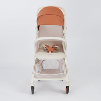 Poussette bébé pliable à une main, légère et portable, en alliage d'aluminium, pour les voyages, 0-3 ans, couleur violette, vente flash