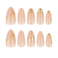 30 pièces d'accessoires pour ongles, ongles artificiels à couverture complète pour filles, faux ongles 3d, jolis faux ongles en poudre miroir magique, amande
