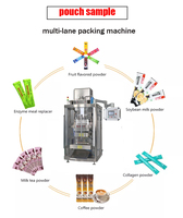 Machine d'emballage automatique multi-voies pour sachets stick avec remplissage et scellage pour poudres alimentaires et chimiques