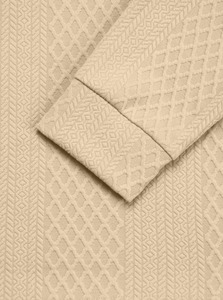 Chemise à manches longues en jacquard pour hommes, décontractée, douce, texturée, coupe ample, boutonnée sur le devant - Product Image 5