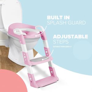 <b>Folding</b> Children's Potty Training Toilet Baby Pot Seat Urinal Chair With Adjustable Step <b>Stool</b> Ladder Comfortable Safe Toilet - Product Image 5