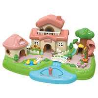 Jeu de jeu de rôle interactif éducatif pour enfants, château en plastique magnétique personnalisé, respectueux de l'environnement, pour les parents et les enfants, unisexe