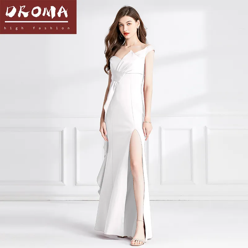 Droma 2024 new design fashion sexy sleeveless party ethos wrapped hip dinner gown dress elegant women evening dresses