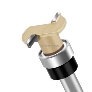 Fraise à double dent en T avec roulement pour le rainurage et la création de rainures de tirage manuel sur les portes et tiroirs de meubles - Product Image 6