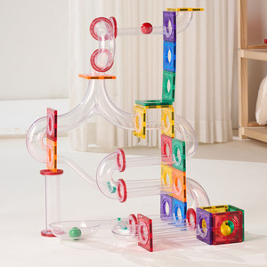 MNTL-Jouet de piste de course en marbre, blocs de construction magnétiques pour enfants avec CE ASTM EN71, nouveauté, 108 pièces - Product Image 2