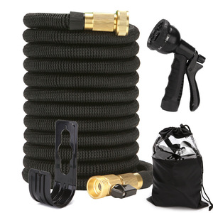 Tuyau d'arrosage flexible extensible et anti-fuite, tuyau flexible sans pli, léger et rétractable avec buse à 10 fonctions - Product Image 1