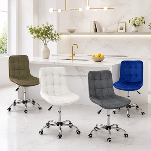 Chaises de bar multicolores directement de l'usine pour îlot de cuisine, siège de bar <span class=keywords><strong>pivotant</strong></span> à 360° avec dossier et roulettes - Product Image 6