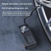 Pompe à air pour voiture, pompe à air électrique sans fil, mesure de la pression des pneus, lumière d'urgence, 12V, affichage numérique LED ABS pour voiture