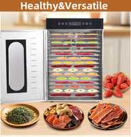 KR FD-16B Fabrieks Prijs Groothandelsprijs Industriële Touchscreen 16-laags RVS Voedsel Dehydrator Fruit Dehydrator