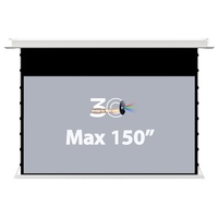 Écran de projection motorisé électrique à tension intégrée, encastré, anti-taches, gris mat, SCREENPRO 3C, luxe au plafond