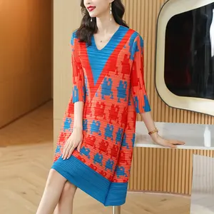 Fashion Casual Dress 2022 New Western Style Loose And Slim Plus Size Printed Women's Skirt Factory Wholesale