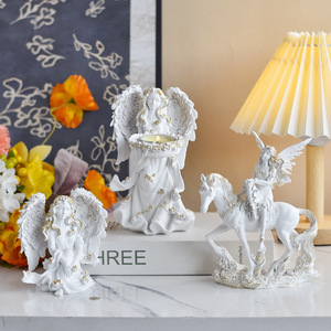 Ingrosso bella donna e principessa scultura in resina artigianato statuetta d'angelo - Product Image 1