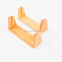 Support de cadre photo en bois en forme de U avec base LED pour table, bureau, décoration de pièce