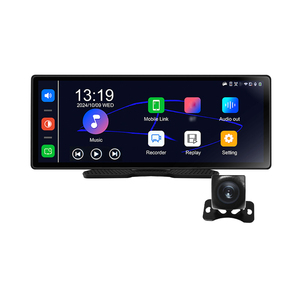 Estéreo portátil para automóvil <span class=keywords><strong>con</strong></span> <span class=keywords><strong>pantalla</strong></span> táctil, cámara para tablero, <span class=keywords><strong>pantalla</strong></span> inalámbrica Carplay para automóvil, reproductor de automóvil compatible <span class=keywords><strong>con</strong></span> IOS Carplay y Android Auto - Product Image 2