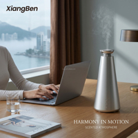 Diffuseur d'aromathérapie automatique haut de gamme Xiangben C06, parfum longue durée, contrôlé par application, design métallique, alimentation USB pour la maison