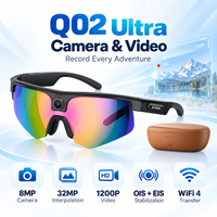 SZBEISU 2026 Nouvelles Lunettes Intelligentes Q02 ULTRA AI avec Caméra HD 800W, Double Caméra, Traduction IA, Assistant Vocal, Appels Bluetooth, Étanchéité IP66