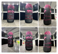 Canette de boisson gonflable personnalisée géante de 15 pieds, canette/bouteille/gobelet de bière/soda en tissu Oxford, publicité extérieure LED, canette/bouteille de bière gonflable