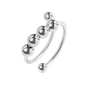 Anillos Antiestrés Creativos, Juego de Seis Piezas, Anillos Giratorios con Incrustaciones de Circonio, Cobre, Flores y Abejas, Joyería de Moda al por Mayor - Product Image 5