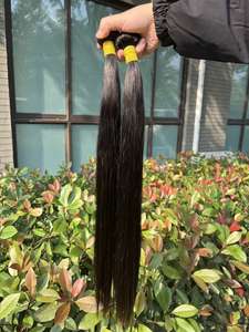Cabello indio crudo Venta al por mayor Remy 100 Extensión de cabello humano, cabello indio virgen crudo, paquetes de cabello humano recto - Product Image 2
