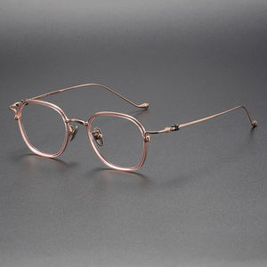Gafas de Diseño de Lujo para Personas Mayores, Montura Completa Azul, Lentes Doradas con Lentes AC, Gafas con Estampado - Product Image 3