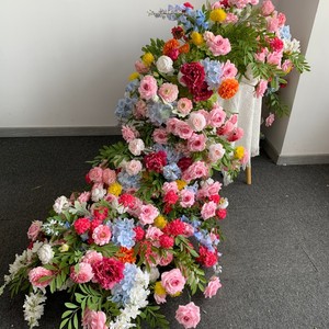 Camino <span class=keywords><strong>de</strong></span> <span class=keywords><strong>Mesa</strong></span> <span class=keywords><strong>de</strong></span> Flores Artificiales Mixtas, Arreglo Floral <span class=keywords><strong>de</strong></span> Rosas Rosadas para Centros <span class=keywords><strong>de</strong></span> <span class=keywords><strong>Mesa</strong></span> <span class=keywords><strong>de</strong></span> Boda, Decoración <span class=keywords><strong>de</strong></span> <span class=keywords><strong>Mesa</strong></span> para Fiestas <span class=keywords><strong>de</strong></span> Boda - Product Image 1
