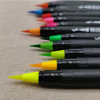 Nouvel article stylo aquarelle à double pointe Pen24 couleurs avec pointe de pinceau marqueur d'art à base d'eau OT-802-A