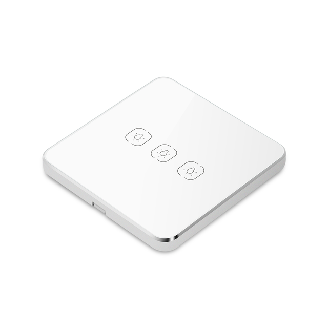 Wireless Remote Control Waterproof Smart Home Zigbee Switch with Tempered Glass & Aluminum Edge FCC Certified 1/2/3 Gang