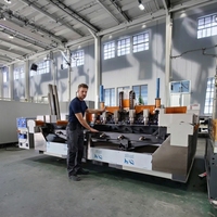 Nouvelle machine de gravure sur pierre de granit et de marbre à six têtes, hautement efficace, rotative, moteur 0512 5,5 kW, haute productivité