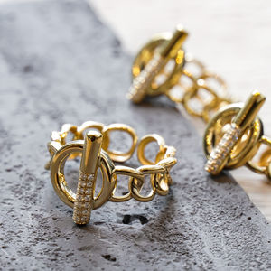 Оригинальное кольцо H & F из твердого золота <span class=keywords><strong>14</strong></span> к, 5 грамм, с натуральным бриллиантом, с разрезом, обещаем, кольцо с драгоценным камнем, дамасское кольцо <span class=keywords><strong>14</strong></span> карат, ювелирные изделия - Product Image 2