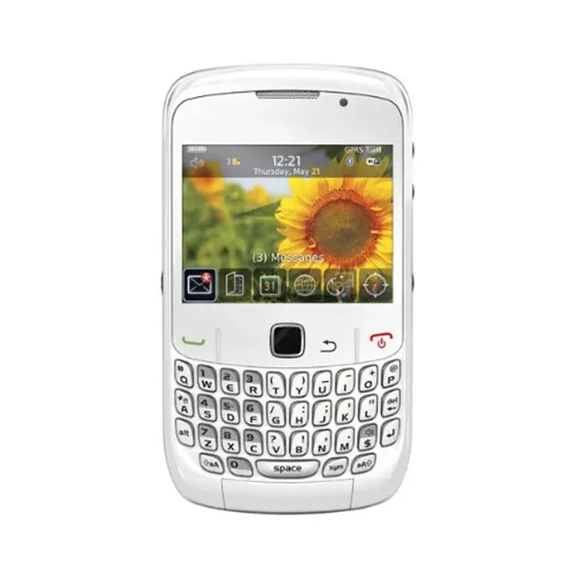 Free Shipping For Blackberry Curve 8520 WHITE Very Cheap Original Simple Bar QWERTY Mobile Cell Phone By Post