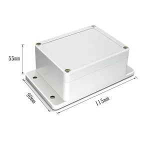 IP65 Outdoor Power Supply Box Casing Factory Customization Abs Plastic Electronic Waterproof Junction Box With Flange