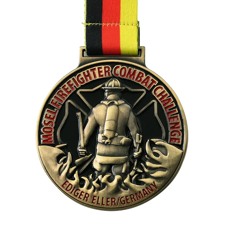 Marathon personnalisé en laiton antique médaille découpe pas cher sport personnalisé médailles