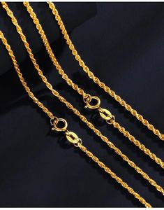 Collar de Cadena de Oro Amarillo de 18K Xinfly AU750, 16-20 Pulgadas, Moderno y Unisex - Product Image 4