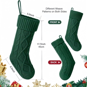 Chaussettes <span class=keywords><strong>de</strong></span> <span class=keywords><strong>Noël</strong></span> personnalisées avec nom brodé, chaussettes tricotées grande capacité pour accrocher au cheminée, cadeau <span class=keywords><strong>de</strong></span> <span class=keywords><strong>Noël</strong></span> - Product Image 5
