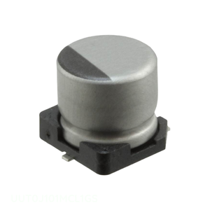 Condensateur SMD 100 µF 20 % 6,3 V à montage en surface, UUT0J101MCL1GS, 100 µF, Distributeur agréé - Product Image 1