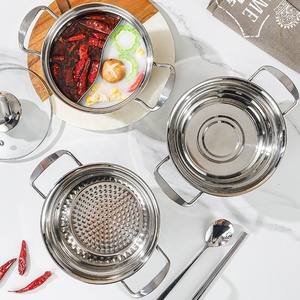 Commercial Stainless Steel Soup Stock <strong>Pot</strong> Non Stick <strong>Small</strong> Single Hot <strong>Pot</strong> with <strong>Lid</strong> for Restaurant - Product Image 5