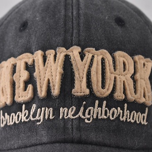 Gorra de béisbol estilo vintage lavada, unisex, para exteriores, con letra grande bordada personalizada, para el mercado transfronterizo - Product Image 4