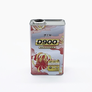 Boîte en fer blanc rectangulaire de 1L personnalisée en usine avec impression offset pour l'emballage d'huile moteur - Product Image 4