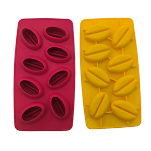 Stampo per cubetti di ghiaccio in silicone a forma di chicco di caffè, facile da sformare, antiaderente, per uso alimentare, per cucina, bar, caffetteria. - Product Image 2